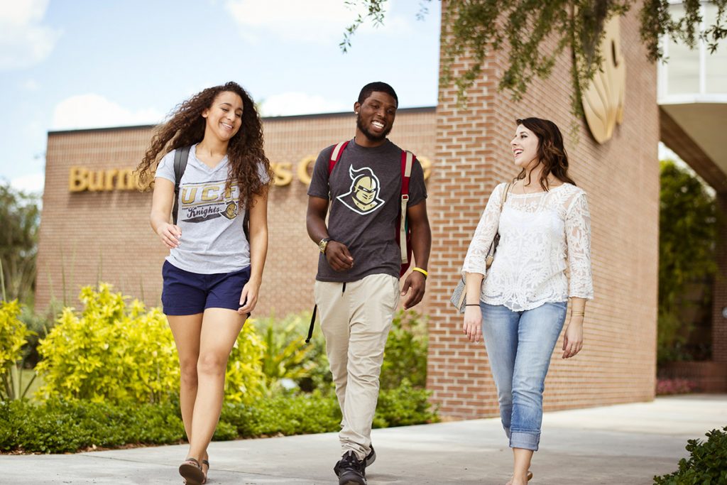 Students walking