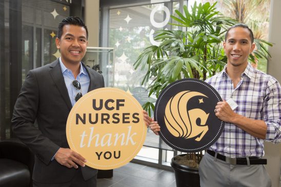 Alvin Cortez ’08 (left) and Richard Manual (right) of Nurses First Solutions