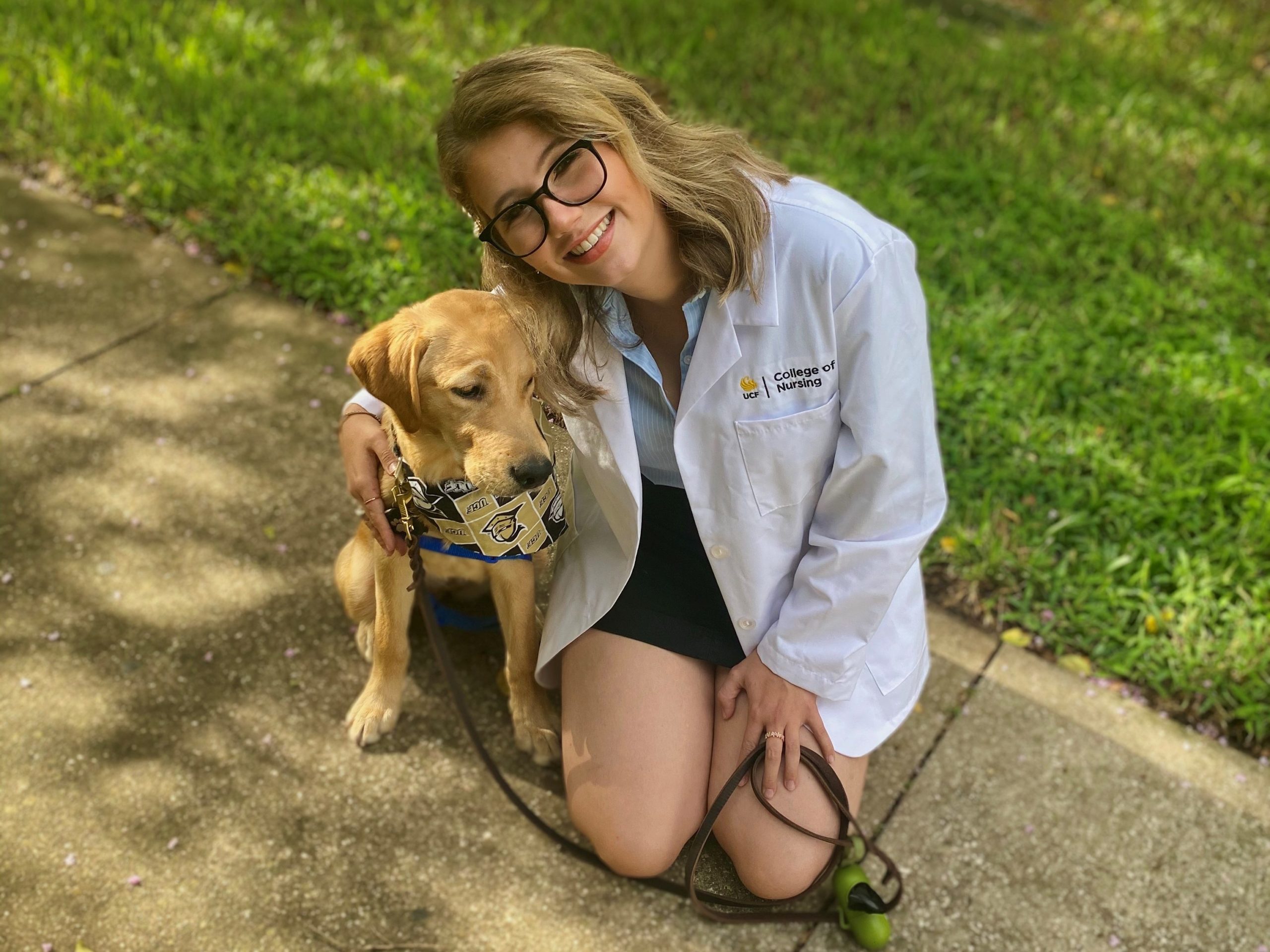 BSN student Marlee with Canine Companion puppy Isabel IV