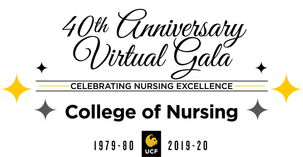 UCF College of Nursing 40th Anniversary Virtual Gala Logo