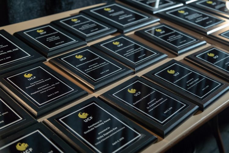 UCF incentive awards plaques