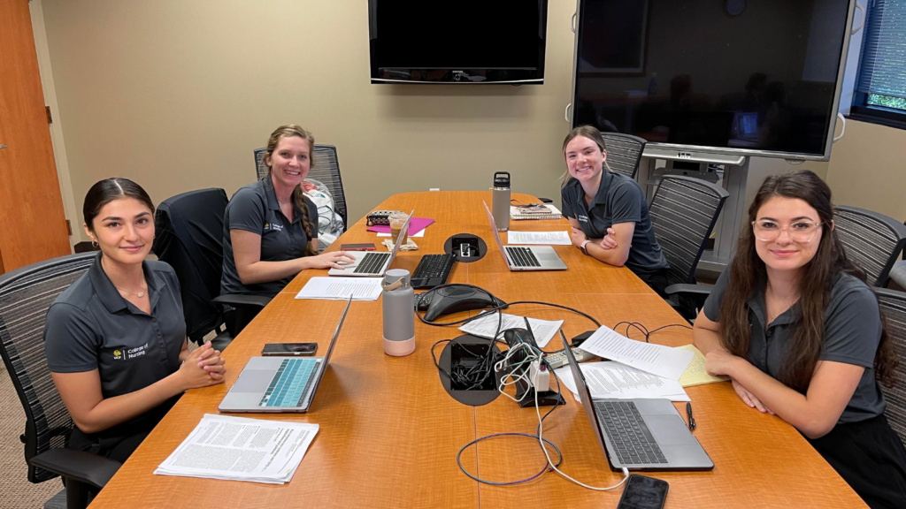 Student Nurses' Association at UCF Orlando members and  "In Support of Education about Post-Intensive Care Syndrome" resolution writers