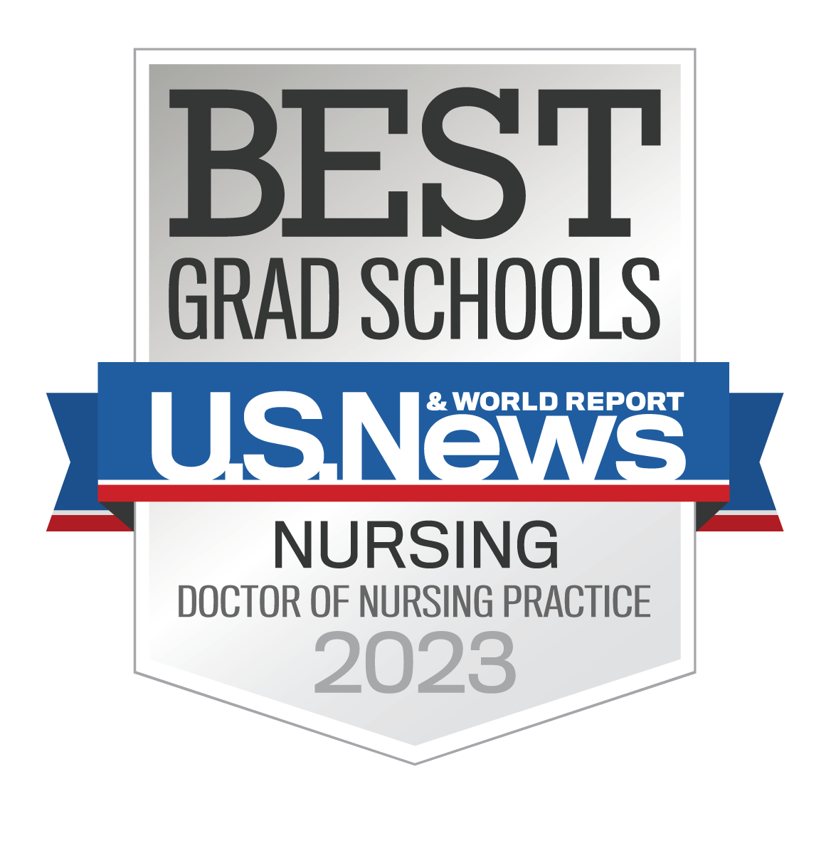 U.S. News Best Grad Schools badge for doctor of nursing practice program 2023 - 2024