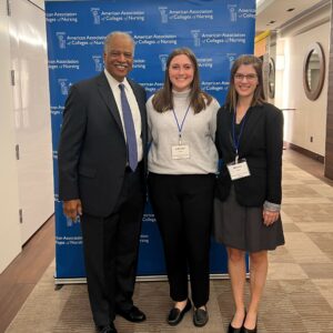 Former Congressman Alan Wheat with Lauren Fuller and Alexis Wade at the AACN Policy Summit 2022 in Washington, D.C.