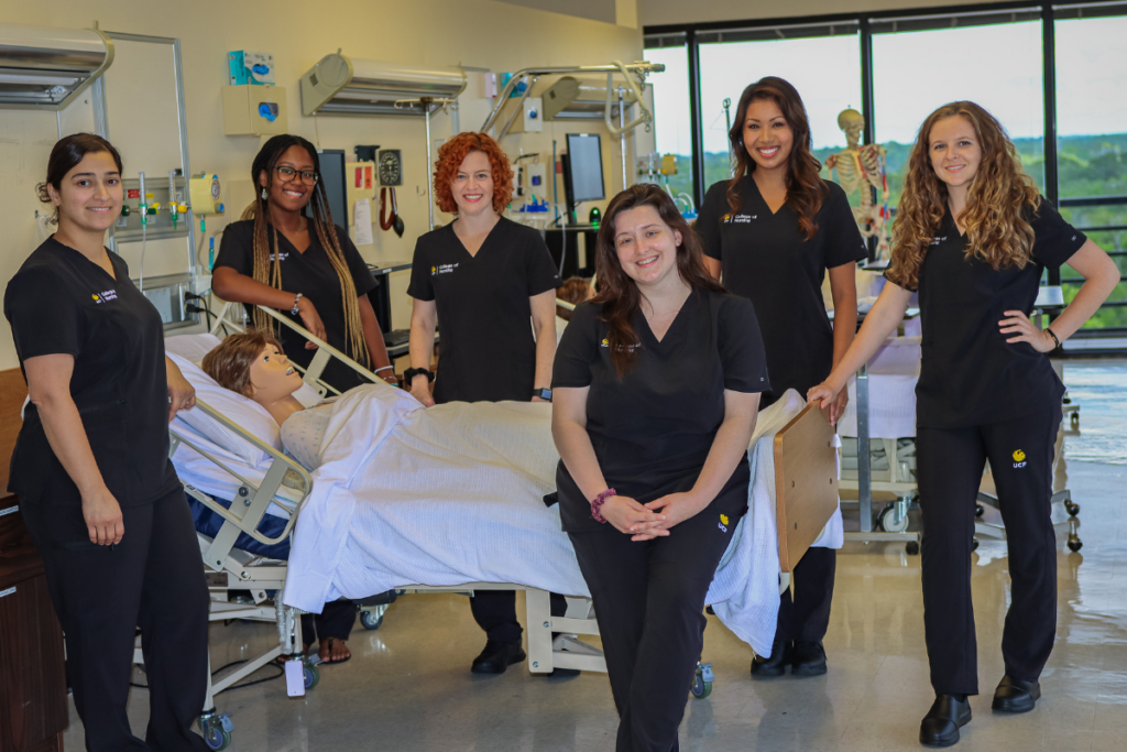 Six UCF accelerated Second Degree BSN students who are Helene Fuld Health Trust scholarship recipients