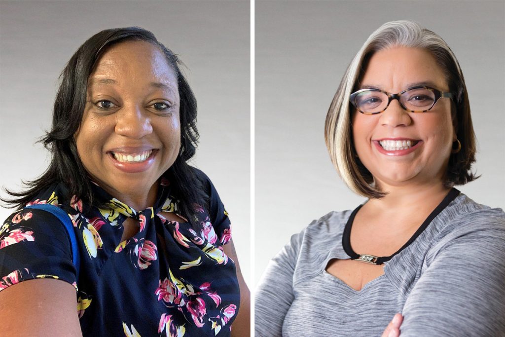 UCF researchers Reshawna Chapple on left and Desiree Díaz on right.