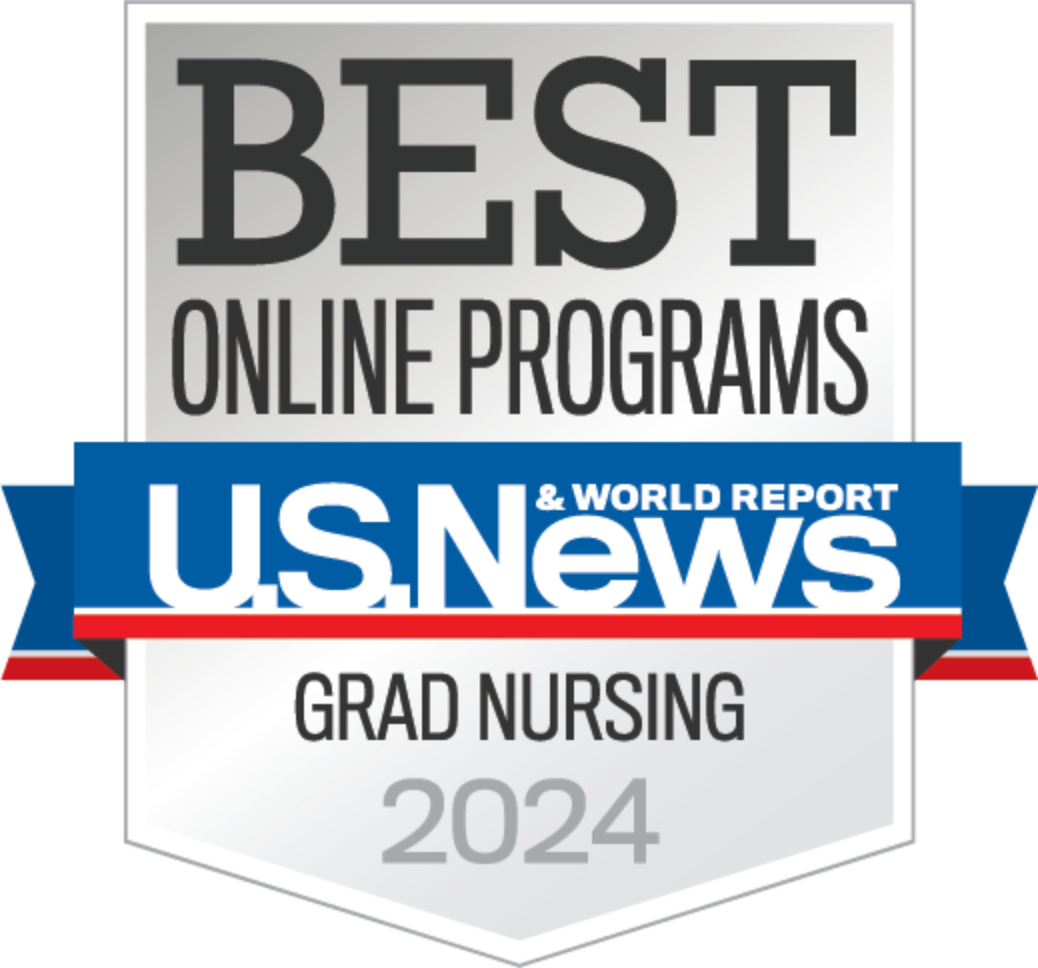 U.S. News Best Online Programs badge for graduate nursing program 2023 - 2024