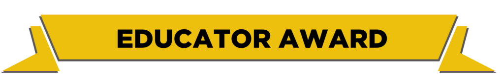 Educator Award on yellow graphic banner