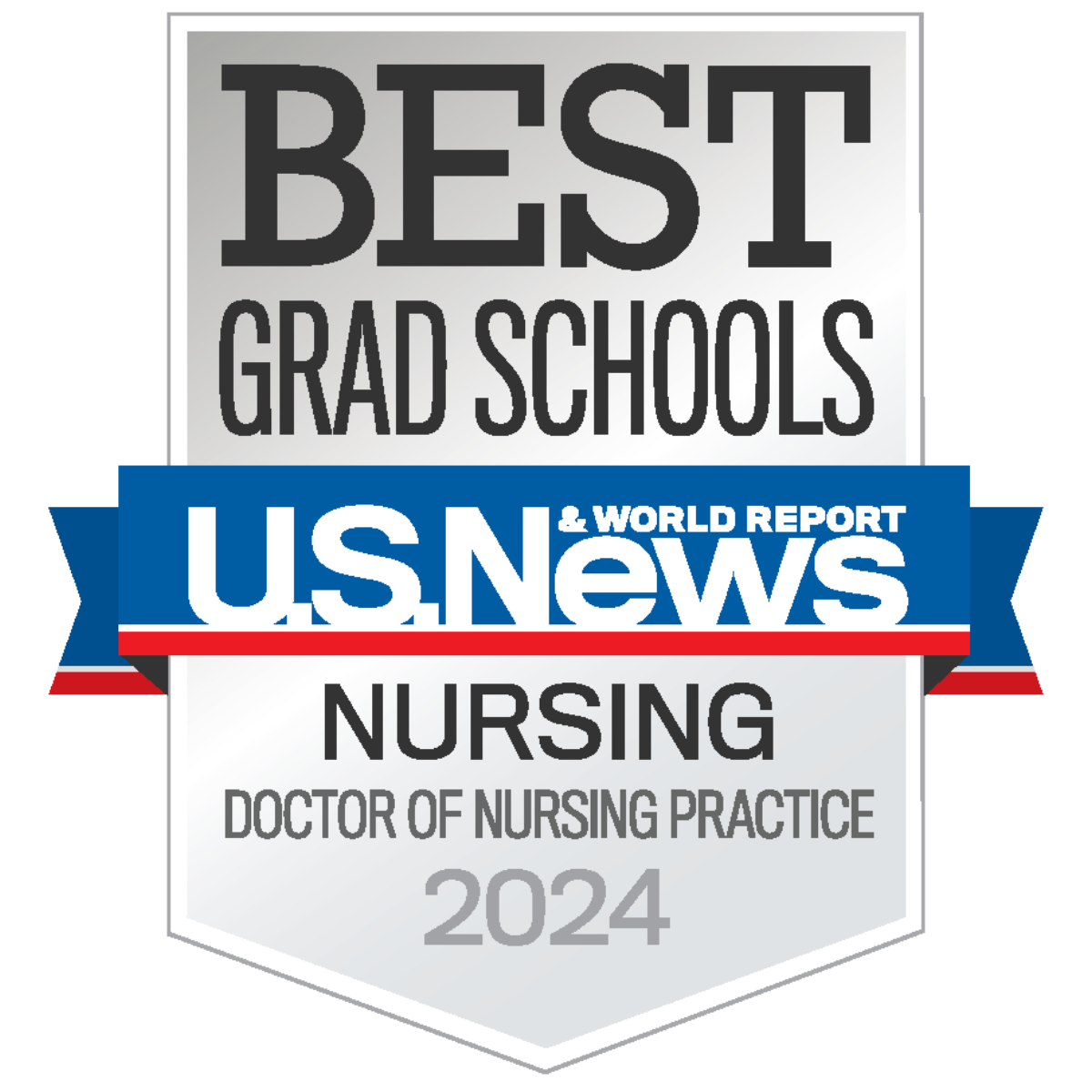 U.S. News Best Grad Schools badge for doctor of nursing practice program 2023 - 2024