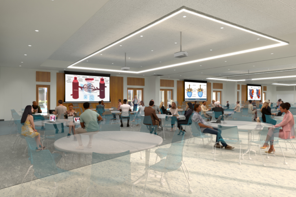 A rendering of the future Nemours Children’s Health Learning Studio at the Dr. Phillips Nursing Pavilion.