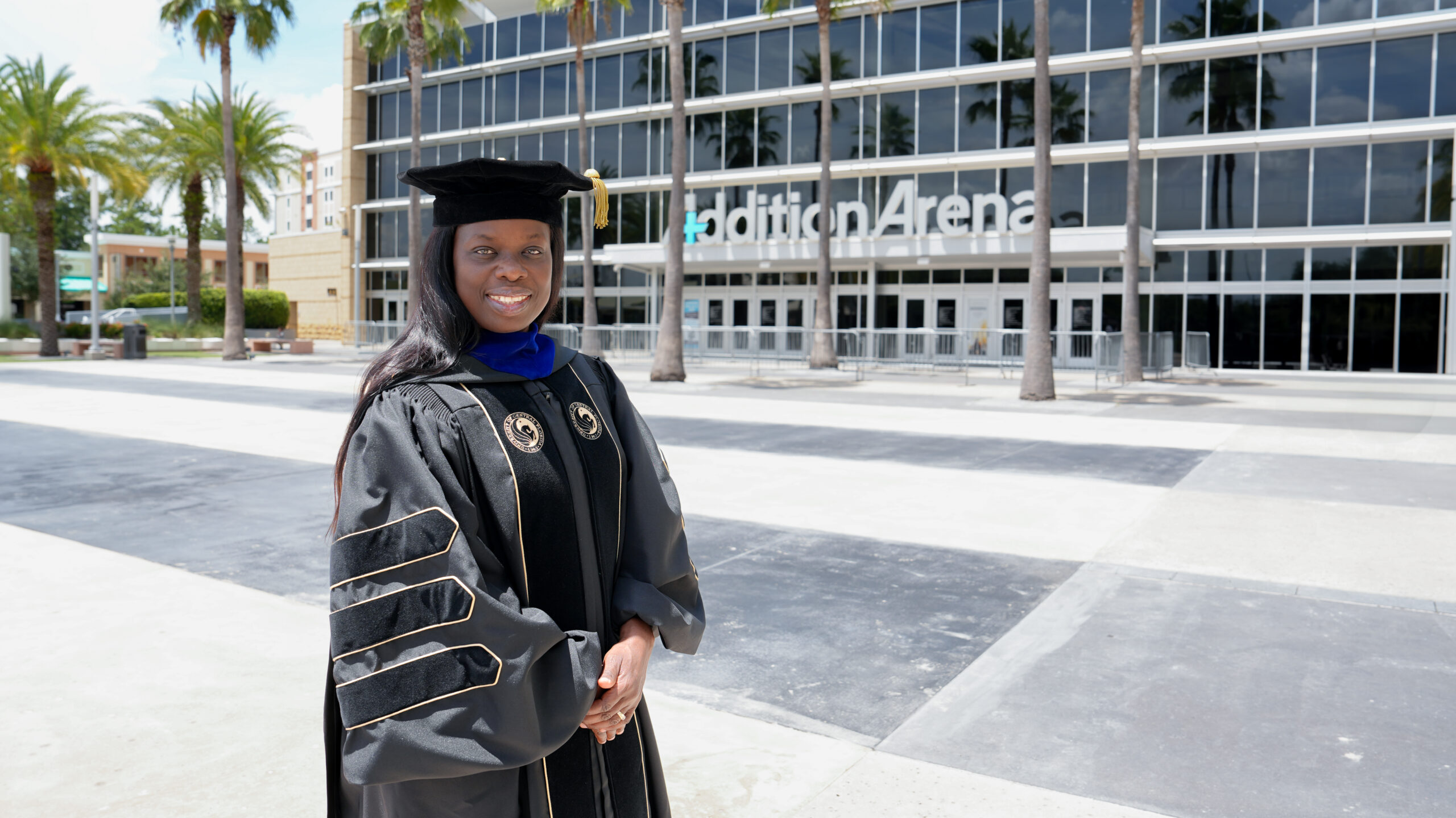 Eunice Oladepe Ojo in PhD regalia.