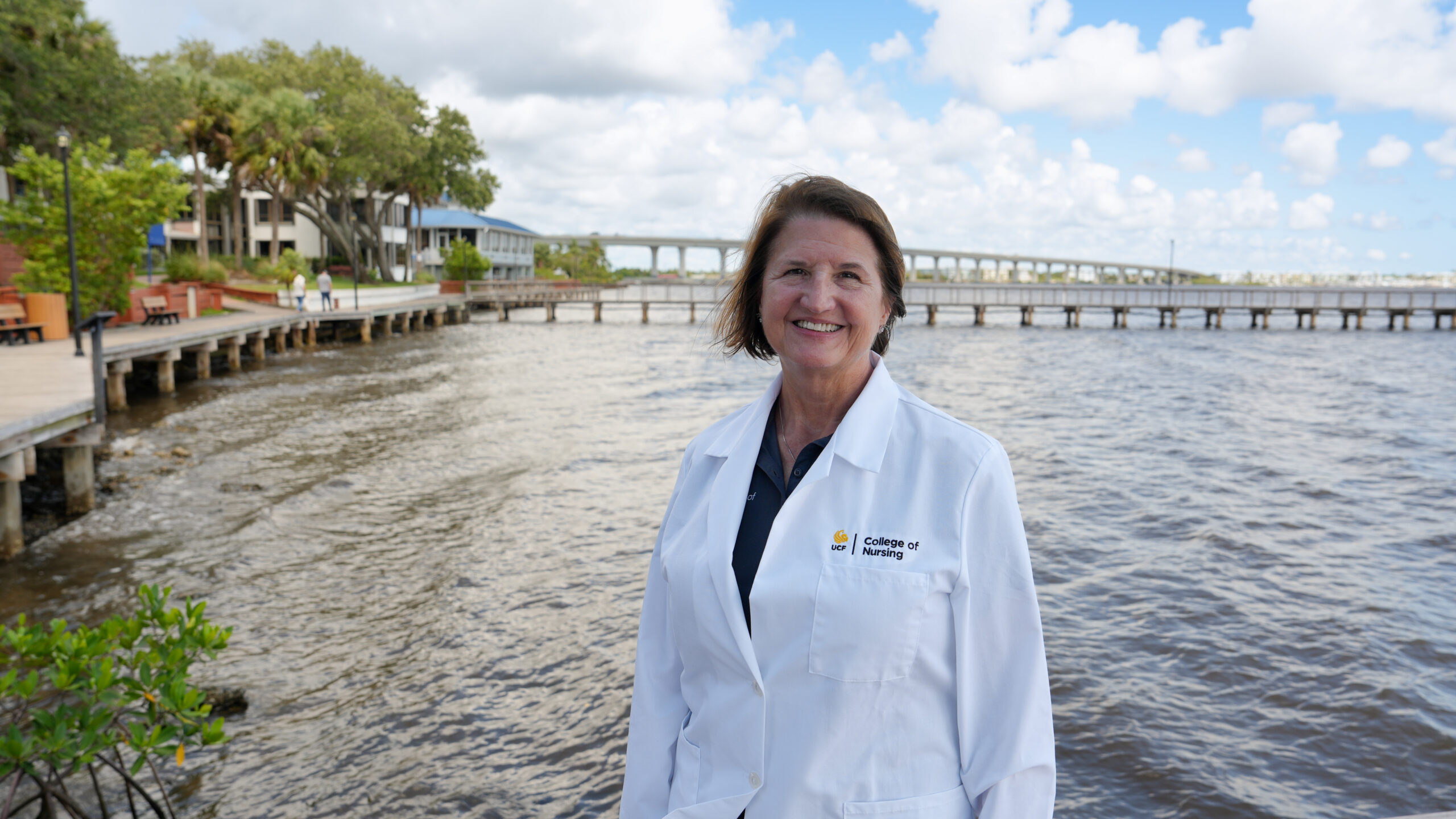 Rebecca Koszalinski in Stuart, Florida for research of harmful algal blooms.